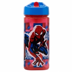 SQUARE WATER BOTTLE 510 ML SPIDERMAN ARACHNID GRID
