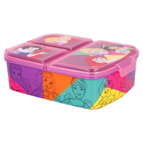 MULTI COMPARTMENT SANDWICH BOX PRINCESS BRIGHT & BOLD