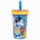 VASO PP ANTIVUELCO CON PAJITA DE SILICONA 370 ML MICKEY MOUSE COOL STUFF