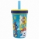 VASO PP ANTIVUELCO CON PAJITA DE SILICONA 370 ML PAW PATROL BOY HI THERE