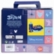 SET VUELTA AL COLE (SANDWICHERA RECTANGULAR Y BOTELLA SPORT EASY HOLD 380 ML) EN CAJA  REGALO STITCH PALMS