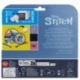 SET 5 PCS ANTIDESLIZANTE (PLATO, CUENCO, VASO Y CUBIERTOS) PREMIUM BICOLOR EN CAJA STITCH