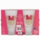 SET 2 VASOS CASUAL DE CRISTAL 490 ML MINNIE MOUSE GARDENING