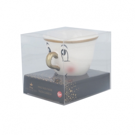 CERAMIC 3D MUG 6 OZ IN GIFT BOX BEAUTY AND THE BEAST CHIP