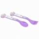 2 PCS PP CUTLERY (SPOON AND FORK) SET IN POLYBAG FROZEN AUTUM LEAVES