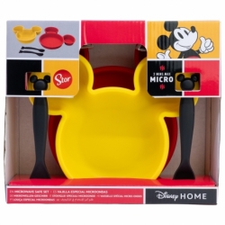 SET 4 PCS VAJILLA PP FORMA (PLATO, CUENTCO Y CUBIERTOS) EN CAJA MICKEY MOUSE TRUE CHAMPIONS