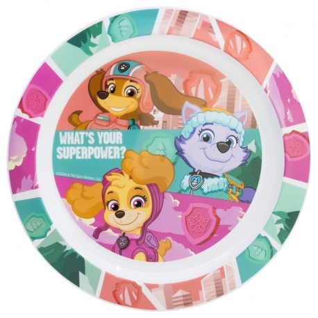 MICRO PLATE PAW PATROL GIRL SUPERPOWERS