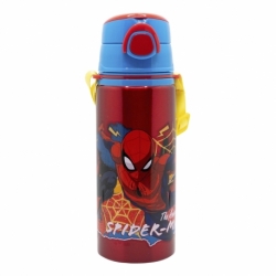 ALUMINIUM POP UP BOTTLE WITH STRAP 730 ML SPIDERMAN MOVING TARGET
