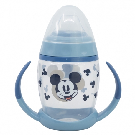 TODDLER SILICONE FANCY TRAINING MUG 270 ML  MICKEY MOUSE FULL OF SMILES