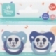 BABY 2 PCS SET ORTHODONTIC PACIFIER SILICONE +6 M WITH COVER MICKEY MOUSE FULL OF SMILES