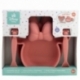 SET TODDLER 4 PCS VAJILLA PP (PLATO, CUENCO Y CUBIERTOS) EN CAJA MINNIE MOUSE HEART FULL