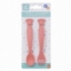 TODDLER 2 PCS CHARACTER SHAPED PP CUTLERY SET (SPOON AND FORK) MINNIE MOUSE HEART FULL