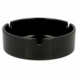 BLACK ROUND MELAMINE ASHTRAY (105X33 MM.)