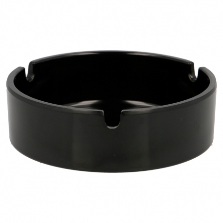 BLACK ROUND MELAMINE ASHTRAY (105X33 MM.)
