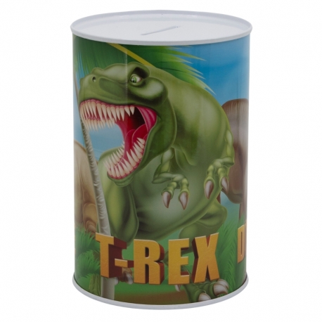 METALLIC PIGGY BANK DINOSAUR