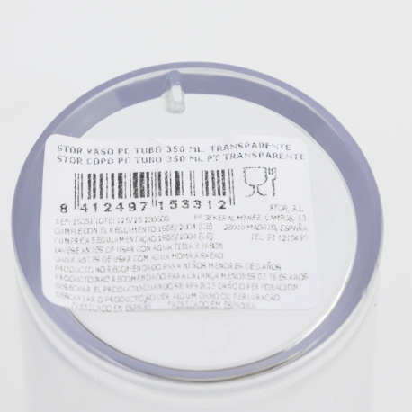 SMALL GLASS 35 CL TRANSPARENT POLYCARBONATE