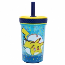 DROP SAFE SILICONE STRAW PP TUMBLER 370 ML POKEMON DOODLE GRIP