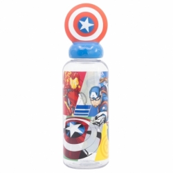 3D ECOZEN FIGURINE BOTTLE 560 ML AVENGERS SEVEN WONDERS CAPTAIN AMERICA