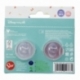 BABY 2 PCS SET ORTHODONTIC PACIFIER SILICONE +6 M WITH COVER MINNIE MOUSE HEART FULL