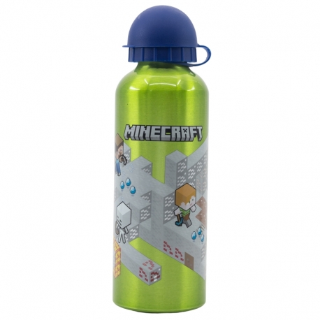 BOTELLA ALUMINIO ALTA 530 ML MINECRAFT ISOMETRIC