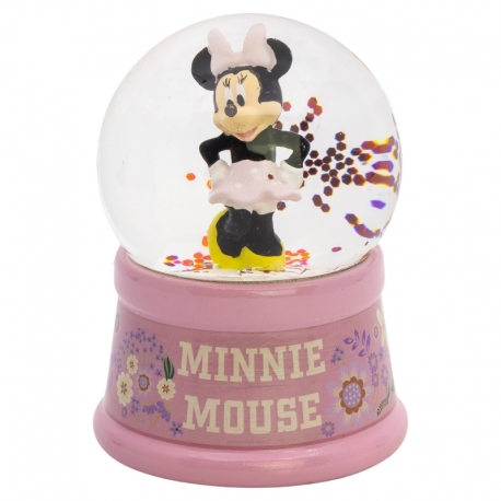 GLASS SNOW GLOBE MINNIE IN GIFT BOX