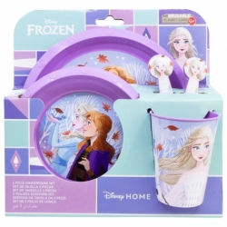 SET EASY 5 PCS (PLATO, CUENCO, VASO Y CUBIERTOS) EN CAJA FROZEN AUTUM LEAVES