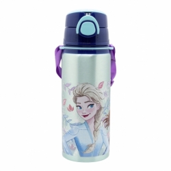 BOTELLA POP UP DE ALUMINIO CON CORREA 730 ML FROZEN SNOWY TALE