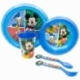 SET EASY 5 PCS (PLATO, CUENCO, VASO Y CUBIERTOS) EN CAJA MICKEY HAS FUN