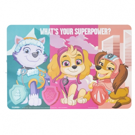 EASY OFFSET PLACEMAT PAW PATROL GIRL SUPERPOWERS