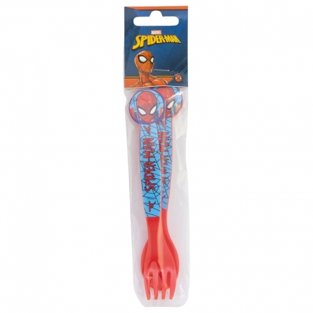 2 PCS PP CUTLERY (SPOON AND FORK) SET IN POLYBAG SPIDERMAN MOB RULES