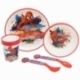 NON SLIP 5 PCS BICOLOR PREMIUM SET (PLATE, BOWL, TUMBLER, CUTLERY) IN STANDARD BOX SPIDERMAN MOVING TARGET