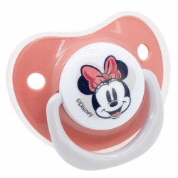 BABY 2 PCS SET ORTHODONTIC PACIFIER SILICONE 0-6 M WITH COVER MINNIE MOUSE HEART FULL
