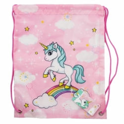 DRAWSTRING LUNCH BAG UNICORN RAINBOW
