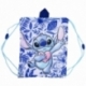 DRAWSTRING LUNCH BAG STITCH BLUE LEAVES