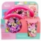 SET EASY 5 PCS (PLATO, CUENCO, VASO Y CUBIERTOS) EN CAJA  MINNIE BOLD FLORALS