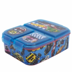 MULTI COMPARTMENT SANDWICH BOX HOTWHEELS BLUE FIRE