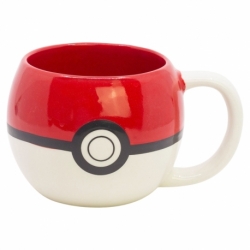 TAZA CERAMICA 3D 490 ML EN CAJA REGALO POKEMON POKEBALL