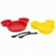SET 4 PCS VAJILLA PP FORMA (PLATO, CUENTCO Y CUBIERTOS) EN CAJA MICKEY MOUSE TRUE CHAMPIONS