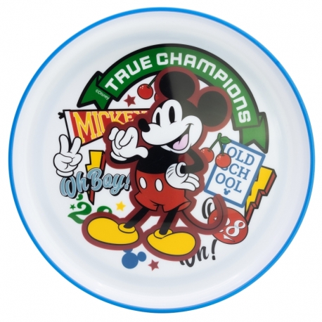 NON SLIP BICOLOR PREMIUM PLATE MICKEY TRUE CHAMPIONS