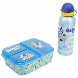 SET 2 PCS (BOTELLA ALUMINIO Y SANDWICHERA MULTIPLE) BLUEY