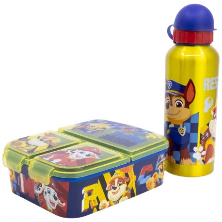 SET 2 PCS SET 2 PCS (ALUMINIUM BOTTLE AND MULTI COMPARTMENT SANDWICH BOX) PAW PATROL BOY