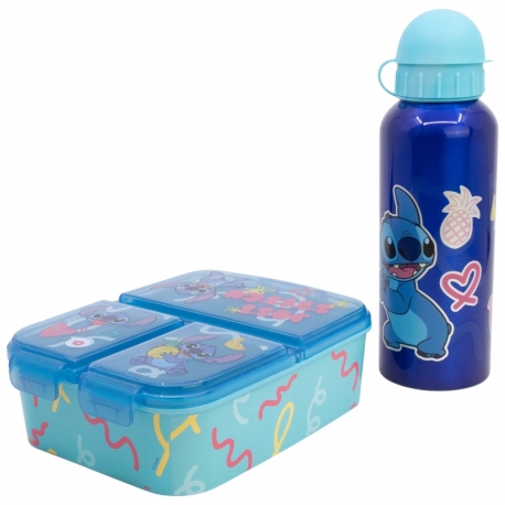 SET 2 PCS SET 2 PCS (ALUMINIUM BOTTLE AND MULTI COMPARTMENT SANDWICH BOX) STITCH