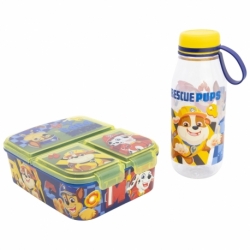 SET 2 PCS (BOTELLA AVENTURA Y SANDWICHERA MULTIPLE) PAW PATROL BOY
