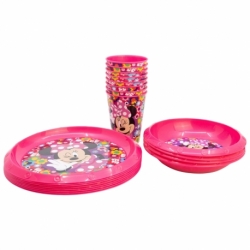 SET PARTY 20 PCS (PLATE, BOWL AND TUMBLER) MINNIE