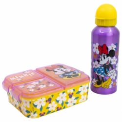 SET 2 PCS SET 2 PCS (ALUMINIUM BOTTLE AND MULTI COMPARTMENT SANDWICH BOX) MINNIE
