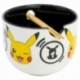 CERAMIC RAMEN BOWL WITH CHOPSTICKS IN GIFT BOX POKEMON BLACK LOGOS