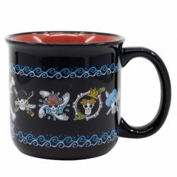 CERAMIC BREAKFAST MUG 14 OZ IN GIFT BOX ONE PIECE SKULLS ANIME