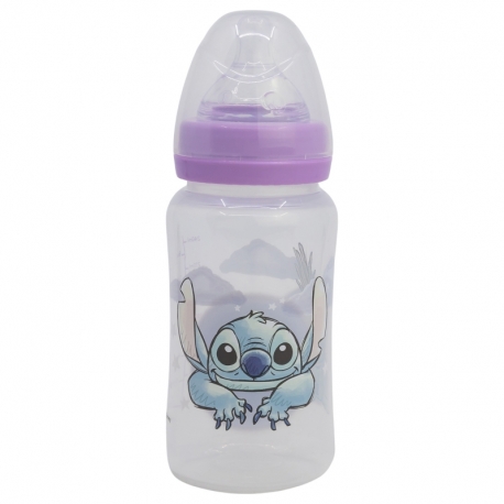 BABY 8 OZ WIDENECK BOTTLE SILICONE TEAT 3 POSITIONS STITCH CUDDLE ME