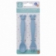 TODDLER 2 PCS CHARACTER SHAPED PP CUTLERY SET (SPOON AND FORK) MICKEY MOUSE