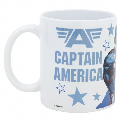 CERAMIC SB MUG 11 OZ IN BOX AVENGERS CAPTAIN AMERICA SHIELD ATTACK